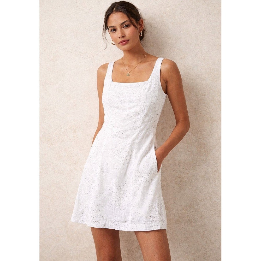 calypso st barth dress Eyelet Lace Bride Wedding‎ Bachelorette Cottagecore LWD 6